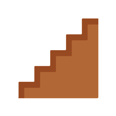 Stairs, Animated Icon, Flat