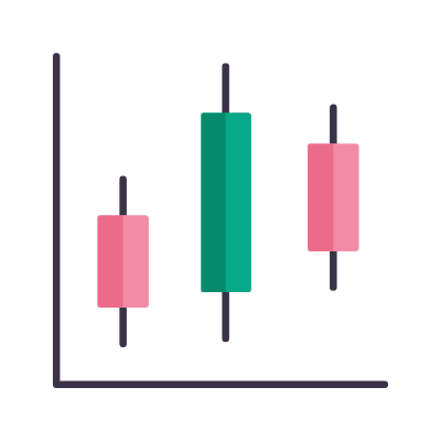 Graph Candlestick, Animated Icon, Flat
