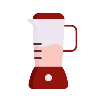 Jug Blender, Animated Icon, Flat