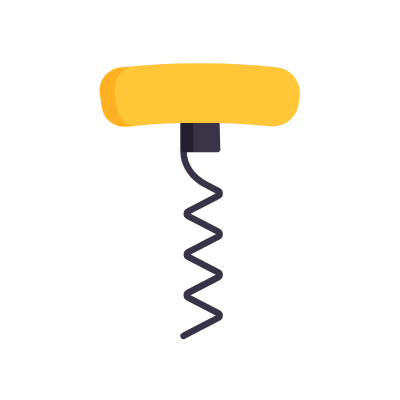 Corkscrew, Animated Icon, Flat