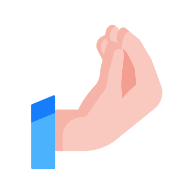 Pinched Fingers, Animated Icon, Flat