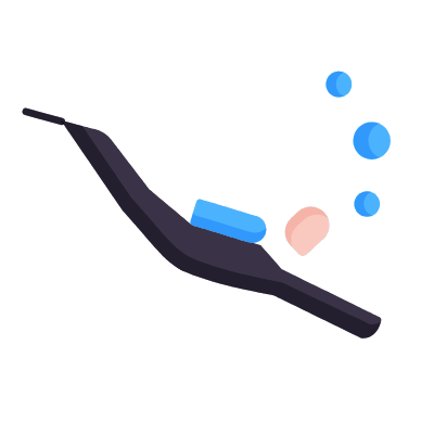 Scuba Diving, Animated Icon, Flat