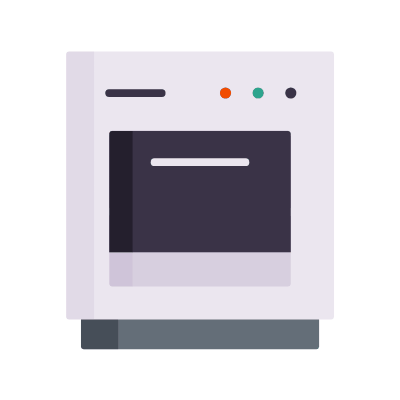 Oven, Animated Icon, Flat