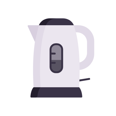 Electric kettle, Animated Icon, Flat