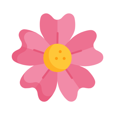 Flower, Animated Icon, Flat