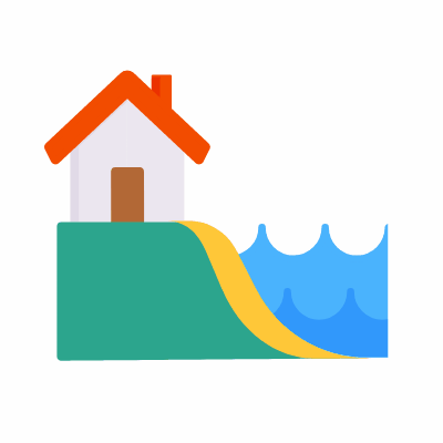 Home Coast, Animated Icon, Flat