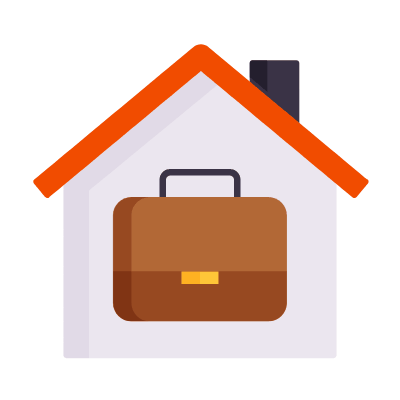 Home Briefcase, Animated Icon, Flat