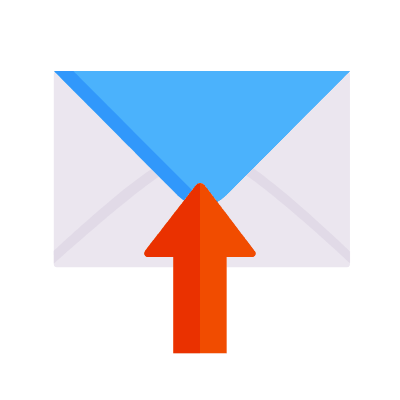 Mail Up, Animated Icon, Flat