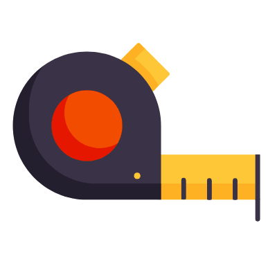 Tape Measure, Animated Icon, Flat