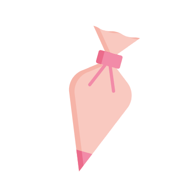 Piping Bag, Animated Icon, Flat