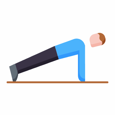 Pushups, Animated Icon, Flat