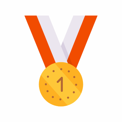 First Place, Animated Icon, Flat