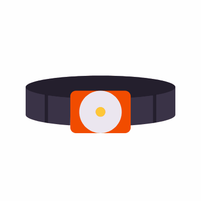 Head Lamp, Animated Icon, Flat