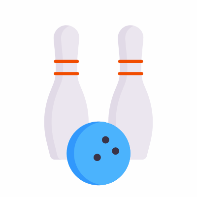 Bowling, Animated Icon, Flat