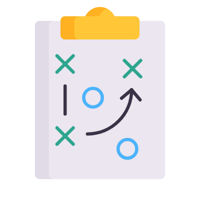 Clipboard Strategy, Animated Icon, Flat