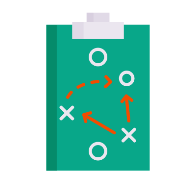 Sport Strategy, Animated Icon, Flat