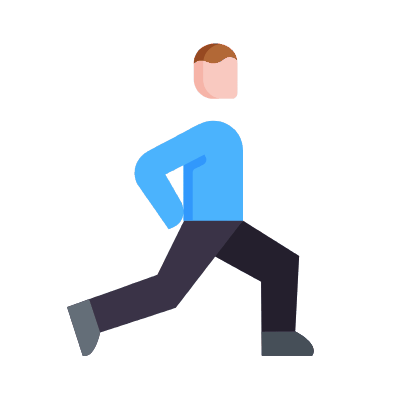 Stretching, Animated Icon, Flat