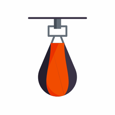 Small Punching Bag, Animated Icon, Flat