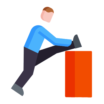Stretching, Animated Icon, Flat