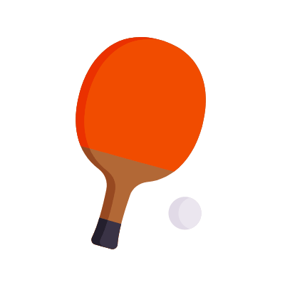 Ping Pong, Animated Icon, Flat
