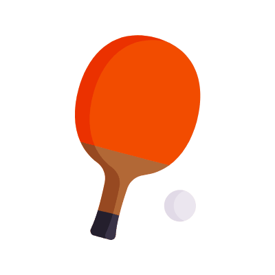 Table Tennis, Animated Icon, Flat