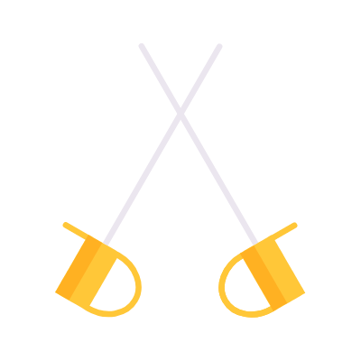 Swords, Animated Icon, Flat