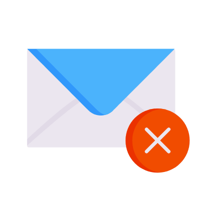 Envelope Error, Animated Icon, Flat