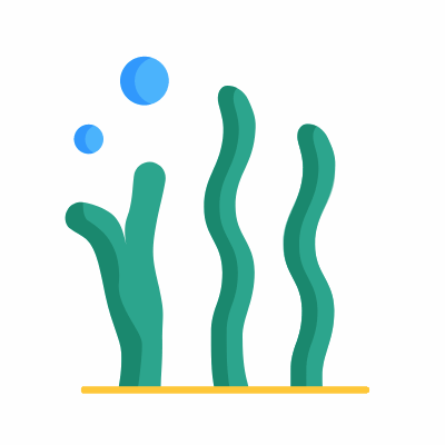 Algae, Animated Icon, Flat
