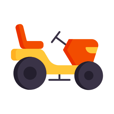 Lawn Mower, Animated Icon, Flat
