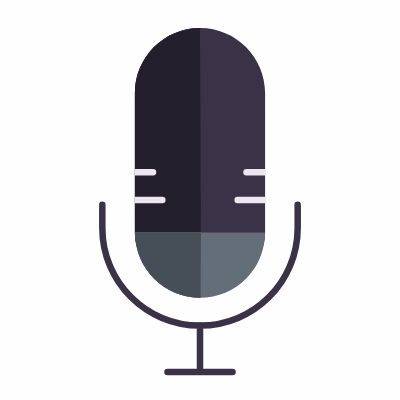 Microphone, Animated Icon, Flat