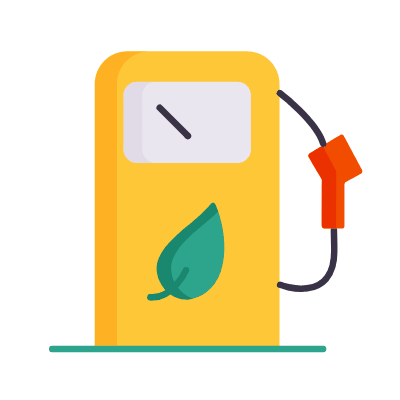 Biofuel Station, Animated Icon, Flat
