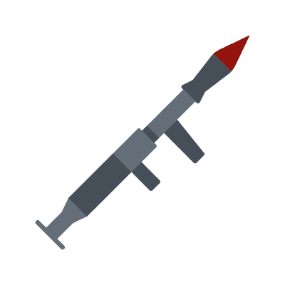 Bazooka, Animated Icon, Flat