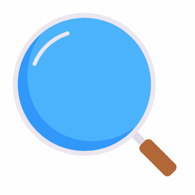 Magnifier, Animated Icon, Flat