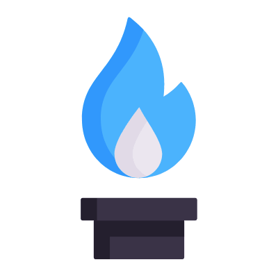 Fuel Flame, Animated Icon, Flat