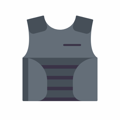 Bulletproof Vest, Animated Icon, Flat