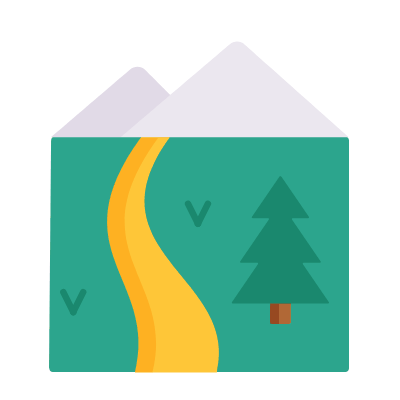 Trail, Animated Icon, Flat