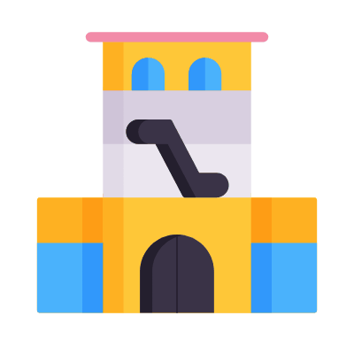 Shopping Mall, Animated Icon, Flat