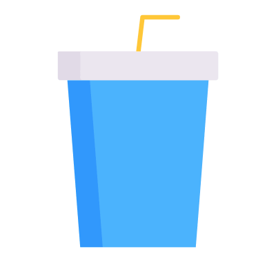 Soda Cup, Animated Icon, Flat