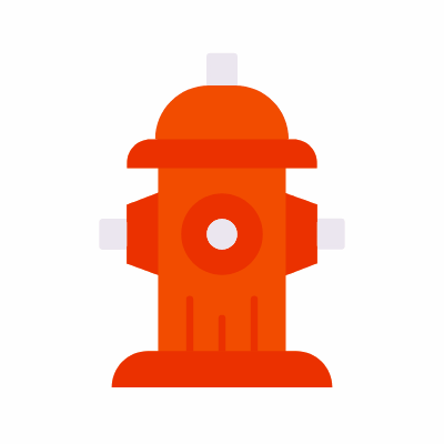 Fire Hydrant, Animated Icon, Flat