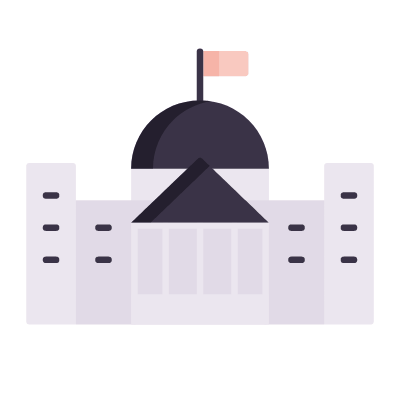 Parliament, Animated Icon, Flat