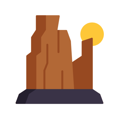 Grand Canyon, Animated Icon, Flat