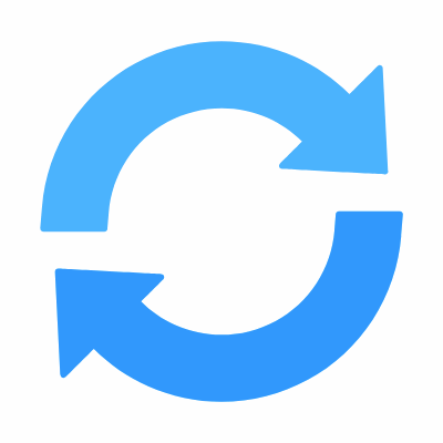 Refresh, Animated Icon, Flat