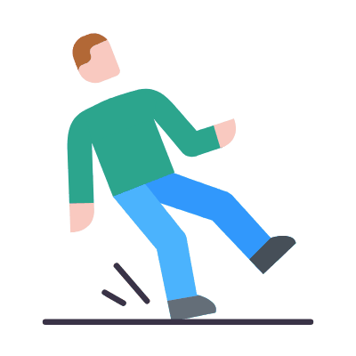 Slippery Floor, Animated Icon, Flat