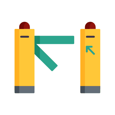 Turnstile, Animated Icon, Flat