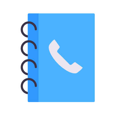 Phone Book, Animated Icon, Flat