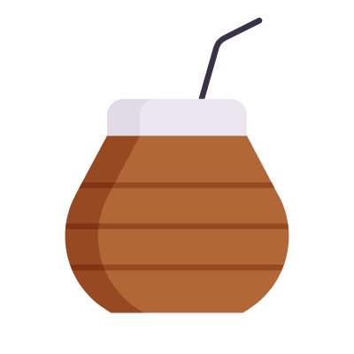 Yerba Mate, Animated Icon, Flat