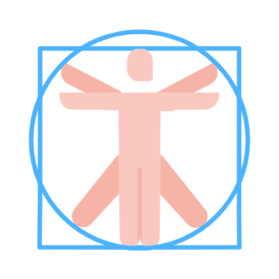 Da Vinci, Animated Icon, Flat