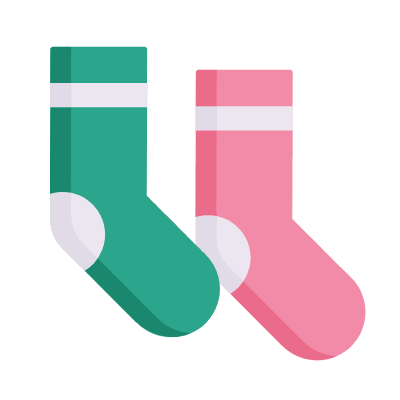 Socks, Animated Icon, Flat