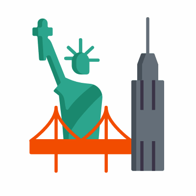 New York, Animated Icon, Flat