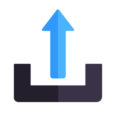 Upload, Animated Icon, Flat